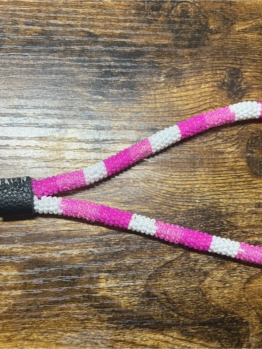 Kids Pink and White Beaded Strap - Unbranded
